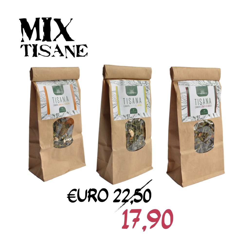 Mix tisane: 1 conf. Arancia e zenzero-menta e limone-frutti di bosco